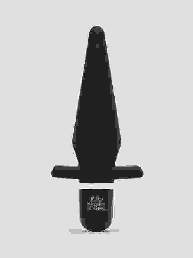 Fifty Shades of Grey Delicious Fullness Vibrating Butt Plug 3.5 Inch, Grey, hi-res